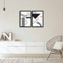 Wallity Juego de 2 Cuadros Decorativos Enmarcados 2PSCT-07